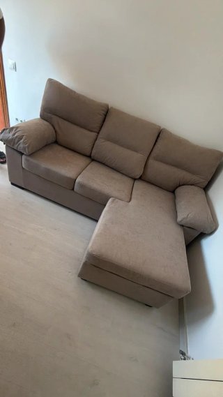 Sofá modular beige tela