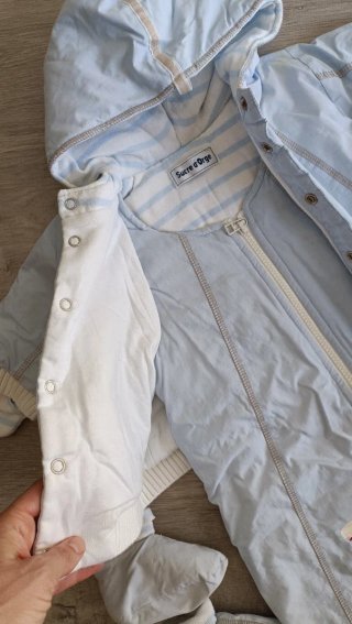 Conjunto Buzo y Patucos Bebé Azul 0-4m