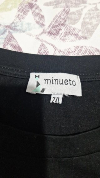 Camiseta negra Minueto Talla 2XL