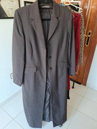 Blazer largo gris
