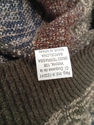 Jersey Vintage Geométrico Azul y Verde