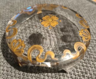 Juego Tocador Cristal Baccarat Dorado