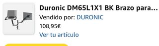 Brazo Duronic para portatil y Monitor 13-27