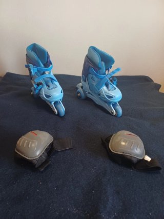 Patines en línea azules para niños 32 hasta 34