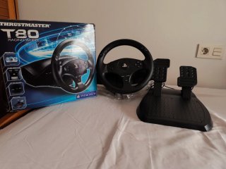 Volante Thrustmaster T80 + Pedales PS4/PS3