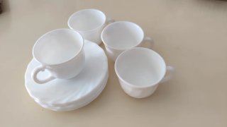 Juego 4 Tazas Café Arcopal Blancas