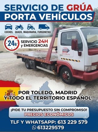 Servicio de grúa 24/7 613229579