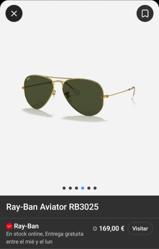 Ray-Ban Aviator RB3025 Gafas Vintage Originales