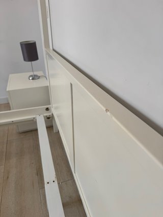 Cama dosel de madera blanca (sin dosel)