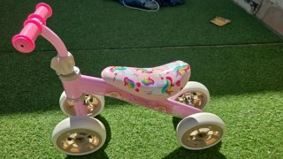 Bicicleta infantil rosa unicornios
