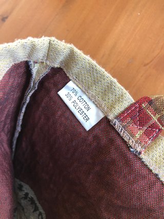 Bolso de tela con perros y cuadros