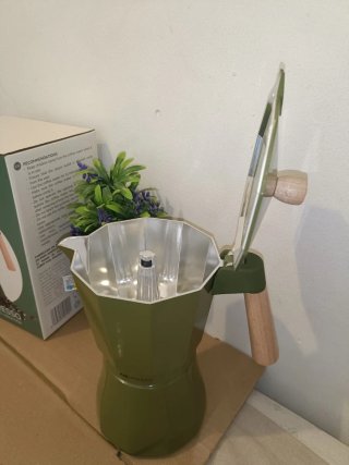 Cafetera Italiana Amercook Verde