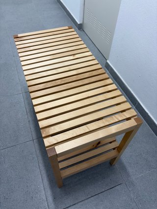 Banco de almacenaje de madera IKEA