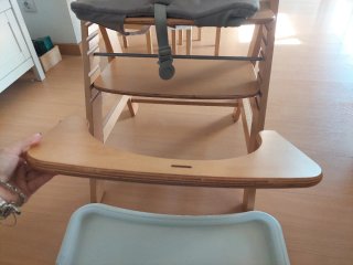 Trona Hauck Alpha + Bouncer Gris conejo