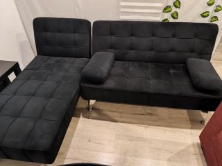 Armarios blancos - cómoda y organizador- sofá cama
