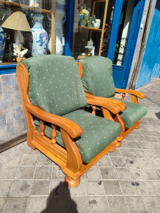 Butacas Sillones Madera Pino Tapizadas 640513971