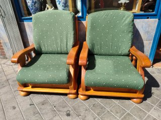 Butacas Sillones Madera Pino Tapizadas 640513971