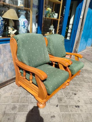 Butacas Sillones Madera Pino Tapizadas 640513971