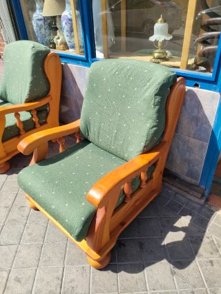 Butacas Sillones Madera Pino Tapizadas 640513971