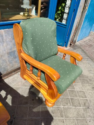 Butacas Sillones Madera Pino Tapizadas 640513971