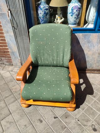 Butacas Sillones Madera Pino Tapizadas 640513971