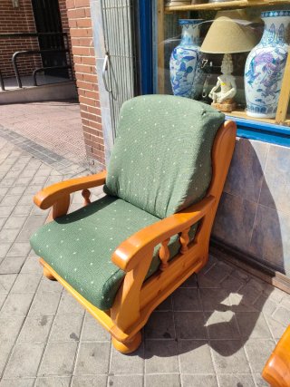 Butacas Sillones Madera Pino Tapizadas 640513971
