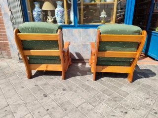 Butacas Sillones Madera Pino Tapizadas 640513971