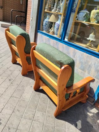 Butacas Sillones Madera Pino Tapizadas 640513971