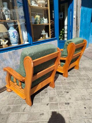 Butacas Sillones Madera Pino Tapizadas 640513971