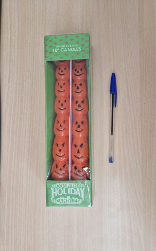 2 Velas Decoradas Calabaza 25cm