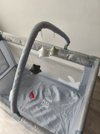 Cuna de viaje Asalvo gris
