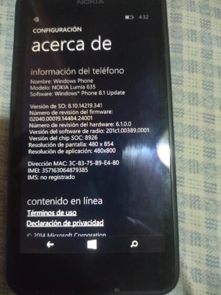Móvil Nokia Windows Negro.
