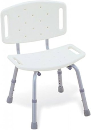 Silla ducha ortopédica respaldo y altura
