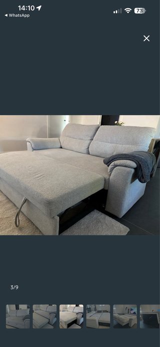 Sofá Cama Gina Gris Tela