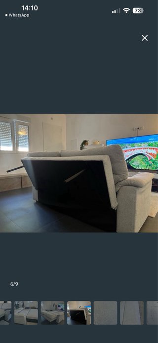 Sofá Cama Gina Gris Tela