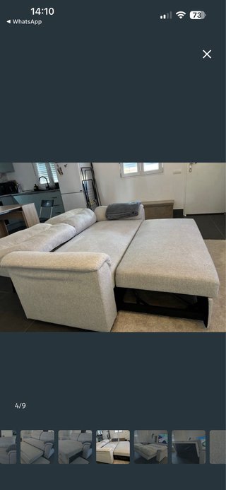 Sofá Cama Gina Gris Tela