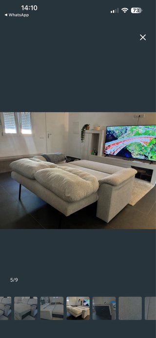 Sofá Cama Gina Gris Tela