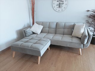Sofá Cama Gris Tela ¡oferta!
