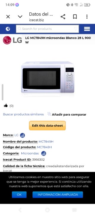 Microondas LG