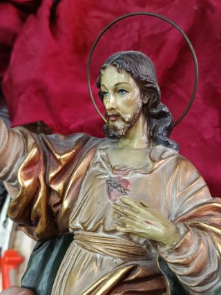 Escultura Sagrado Corazón.Italia, antigua