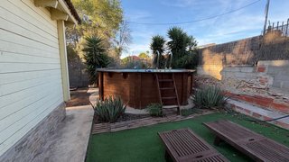 Piscina elevada de madera