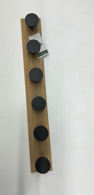 Perchero de pared madera y metal