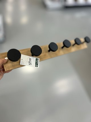 Perchero de pared madera y metal