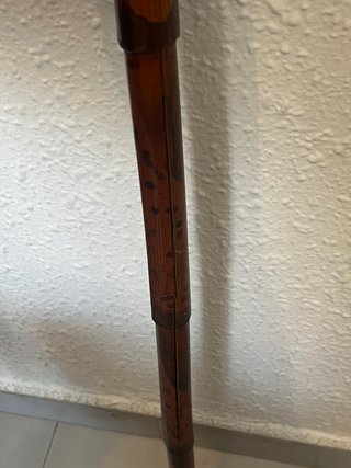 Bastón antiguo de colección con puño labrado