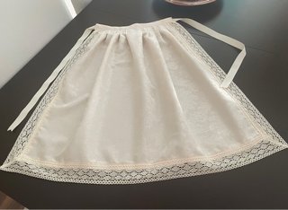 Delantal Huertana Brocado Beige Nuevo