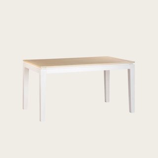 Mesa Comedor Banak Madera y blanca modelo Vilna