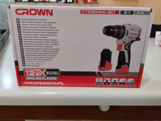 Taladro Percutor Inalámbrico Crown 12V