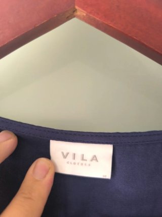 Blusa azul mujer manga larga