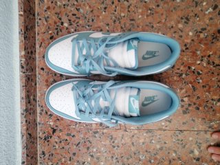 Nike Dunk Low Retro Blanco y Turquesa Talla 45.5