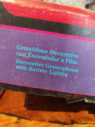 Miniatura gramófono decorativo